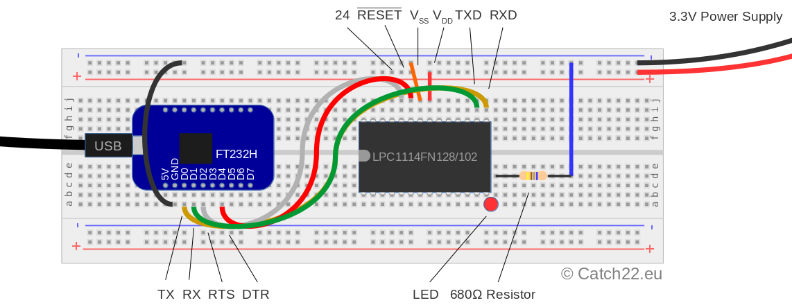 LPC1114 baremetal programming setup